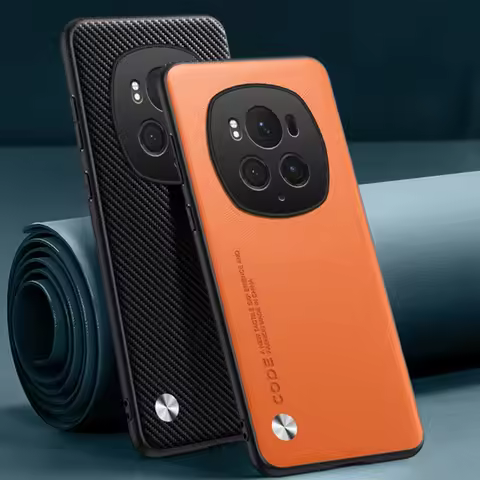 Luxury PU Leather Case For Honor Magic 6 Pro Back Cover Full Protection Silicone Phone Case For Hono