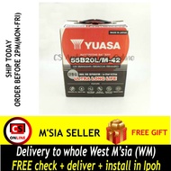 Yuasa M42 55B20L EFB-Li Battery (Made in Japan) Perodua Bezza Myvi Idle Start Stop Technology 100% O