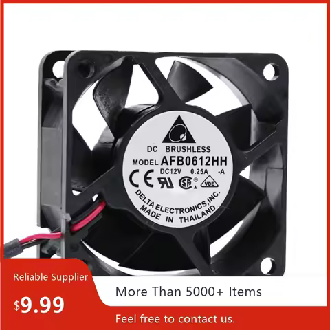 60mm Fan or Delta AFB0612HH 60mm 12V 0.25A Dual Ball Bearing Cooling Fan for Electronics & Industria