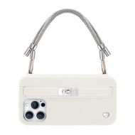 香港設計手機包-Lumi【Silver Strap + Off White Pursecase】