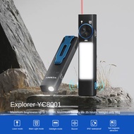 EDC Outdoor Mini Flashlight Portable Strong Light Laser Torchlight USB Charging Magnetic Work Light 