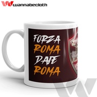 AS Roma Mug AS Roma Printed Glass Custom Mug Ball Mug Souvenir Gift Collection Gift Mug AS Roma v4