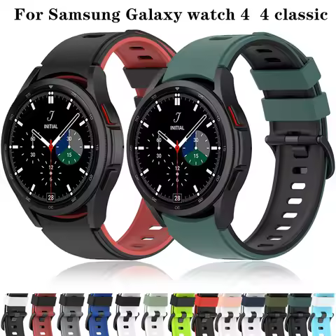 20mm watch Band For Samsung Galaxy Watch 4 classic 42mm 46mm Silicone Sports Bracelet Galaxy Watch 4