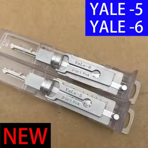 New Lishi 2-in1 One Word Lock Core 5 Teeth 6 Teeth Measurable Teeth Yale 5 Yale 6