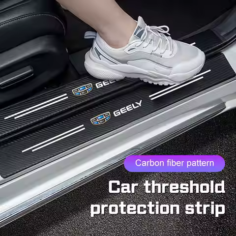 Car Door Sill Stickers For Geely Coolray Atlas pro tugella gx3 geometry c emgrand ec7 gc6 GC5 CK Thr