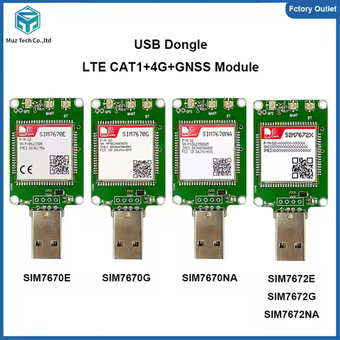 Good Deal USB Dongle With Antenna 4G+GNSS LTE CAT1 Module SIM7670E SIM7670G SIM7670NA SIM7672E SIM76