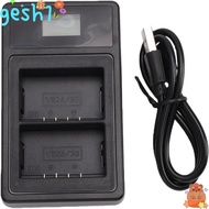 GESH1 1pcs Dual Slot Battery Charger, Dual Slot Fast Charging LCD Battery Charger, Portable LCD Disp