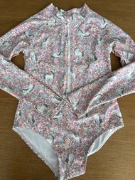 Cotton On Kids 獨角獸花花長袖泳衣 (包sf櫃)