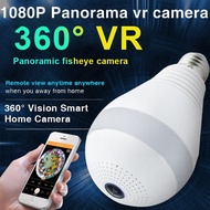 กล้องหลอดไฟ IP CAM Wireless WIFI ความปลอดภัยเครือข่ายเสียงสองทาง Home Monitor กล้องวงจรปิด 360 ° Panoramic Light Bulb Camera
