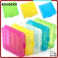 BZUQEXH 4 AA AAA Coloful Rechargeable Battery Container For 14500 10440 Battery Holder Storage