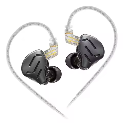 KZ ZAX 7BA+1DD Hybrid In-ear Earphones Metal HIFI Headset 16 Drivers Unit Music Sport Headphone KZ Z