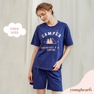 Young Hearts Young Curves French Terry Casualwear Cozy Camper Casual Set C01-S01244