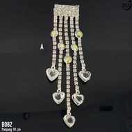 Long Juntai Chin Brooch Accessories Hijab Hijab Souvenirs Beautiful - B082 | Bros Dagu Juntai Panjan