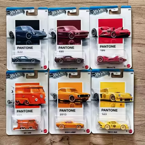 New 2026 Hot Wheels Silver Series Pantone Artsy Set Porsche/Camaro/Kombi/Mustang/Nissan 1:64 Diecast