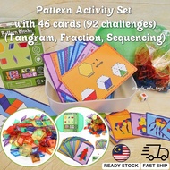 Pattern Blocks Activity Set Kids Tangram Fraction Sequence Patterning Logical Thinking Educational T