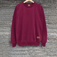 Crewneck Polos Hitam Tebal Pria Wanita Sweater Polos Jaket Switer Pria Wanita Jumbo Tebal Cooton Pre