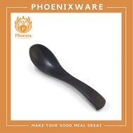 Short Spoon 5.5 Inches Melamine Black Flat Handle Phoenix F159002