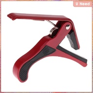 [Wishshopeeyas] 2x Aluminium Alloy Guitar Capo Tune Clamp for Acoustic Guitar/Ukulele Red