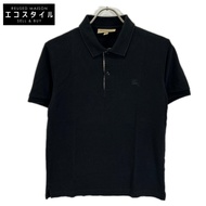 Burberry 4010695 黑色 Logo 刺繡短袖 Polo 衫 S 碼 [二手]