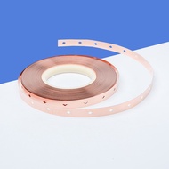 1 meter 32650 pure copper strip with holes 1P 0.2mm/0.5mm thickness 15mm width for 32650 lithium bat