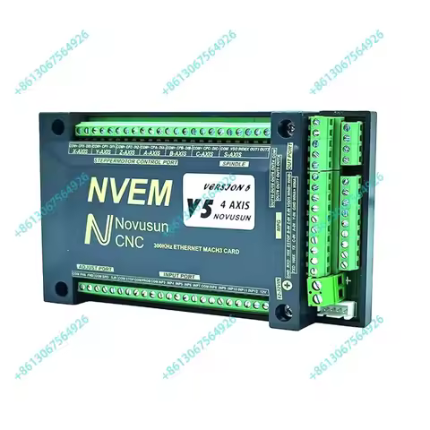 NVEM V5 Mach3 Ethernet Interface Motion Control Card 300khz 3/4/5/6 Axis Cnc Breakout Board For Diy 