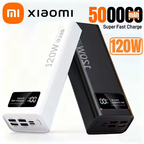 Xiaomi 500000mAh Power Bank 120W Fast Charging Large-capacity 6 in1 Digital Display Mobile Power Ban