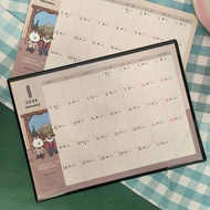 2026 A4 Cat Luggage Desk Calendar Flat With Pad Monthly Planner 115 Stationery