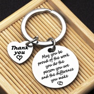 Stainless Steel Jewelry Keychain Farewell Gift For Colleague Coworker Appreciation Work Best Wishes 
