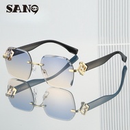 【Ready Stock】COD (San9)New Luxury Frameless UV Protection Advanced Driving Sunglasses
