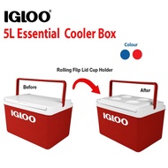 IGLOO 5L ESSENTIAL Cooler Box with Rolling Flip Lid Cup Holder