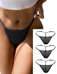 ohyeah G String Thongs for Women T-back Tangas Lace Low Rise Underwear Plus Size Panties Micro Cheek