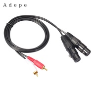 [Adepe] RCA to XLR Cable, RCA Male Jack to Female XLR (2 RCA Stereo to 2 XLR 3 Pin)