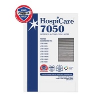 HospiCare 7050 Alcohol Wipes 50 Sheets, Individually Wrapped, Large and Tear-resistant Wipes