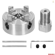 Lathe Chuck 3 Jaws/4 Jaws Manual Self-Centering Mounting Bolt for Grinding Milling Turning Machine