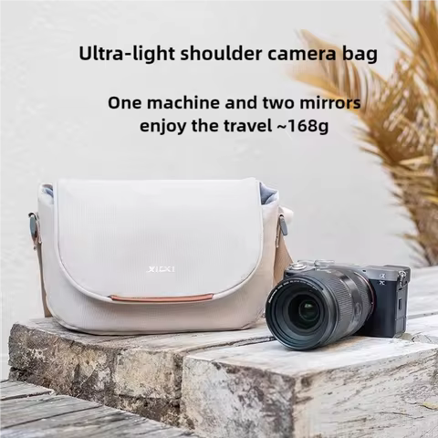 Canon R50 camera bag; Fujifilm XM5; XT50; Sony ZVE10; Nikon Z30; Polaroid instant; portable mirrorle