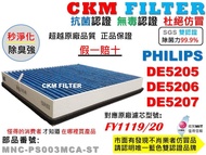 【CKM】適 PHILIPS 飛利浦 DE5205 DE5206 DE5207 抗菌 抗敏 活性碳無毒濾網 FY1119