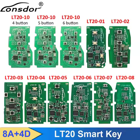 Lonsdor LT20 Smart Key LT20-01 LT20-02 LT20-03 LT20-04 / 05 /06/07 LT20-08 LT20-10 8A+4D Support K51