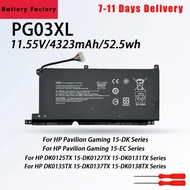 PG03XL laptop battery for hp pavilion gaming 16-a0000TX 16-a0084TX 15-dk0020TX TPN-C141 TPN-Q229 TPN