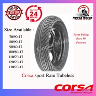 Norva Motor Tayar Corsa Tubeless Sport Rain 70/90-17|80/90-17|100/80-17|110/70-17|130/70-17