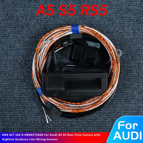 8W8 827 566 D 8W8827566D For Auidi A5 S5 Rear View Camera with Highline Guidance Line Wiring harness