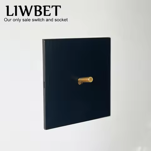 LIWBET Black Color Panel Wall Switch And 1 Gang / 2 Gang / 3 Gang / 4 Gang 2 Way Light Switch With G