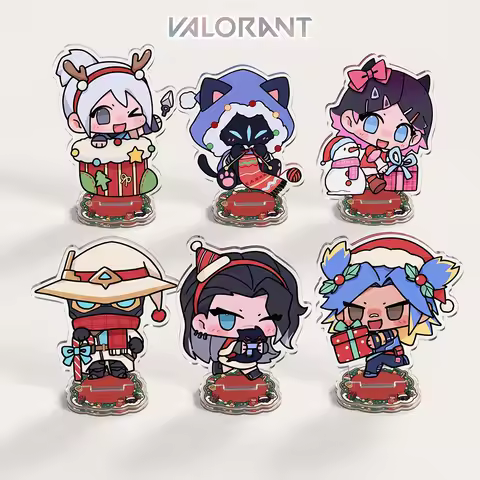 Game VALORANT Jett Clove Fade Neon Sage Chamber Yoru 10CM Cute Anime Acrylic Stand Keychain Cosplay 