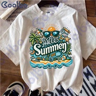 Coolbo Short-Sleeve T Shirt for Kid's Unisex with Fashion Printed Pattern, Versatile 1804