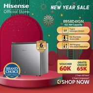 Hisense Kulkas Mini Bar Kulkas 1 Pintu - RR58D4IGN FS (Refrigerator) Lemari Es Portable  - Silver 【N