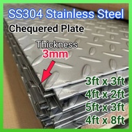 Stainless steel 304 *Papan Bunga (BIG SIZE)*3mm Chequered Plate (PBR)