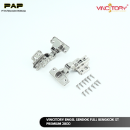 Engsel Sendok Mini 26 mm Engsel Pintu Lemari Kecil Vincitory Stainless Premium Lurus Setengah Full B