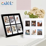 Dopamine Color 3-Inch Stereo Polaroid Photo Frame Advanced Transparent Six Palaces Magnet Acrylic Ph
