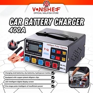 12V/24V Car Battery Charger Dual Intelligent Motorcycle Lorry Boat Pulse Repair Charging bateri moto
