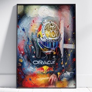 Max Verstappen Poster Formula 1 Wall Art Max Verstappen Sim Racing Decor F1 Poster Red Bull Fan Deco