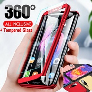 Full-protection, Drop-proof and Shock-proof Mobile Phone Case Is Suitable for OPPO A3S A5 A5S A7 A5 A9 2020 A59 F1S F11 360-degree All-inclusive Hard Mobile Phone Case with Tempered Glass Protective Film